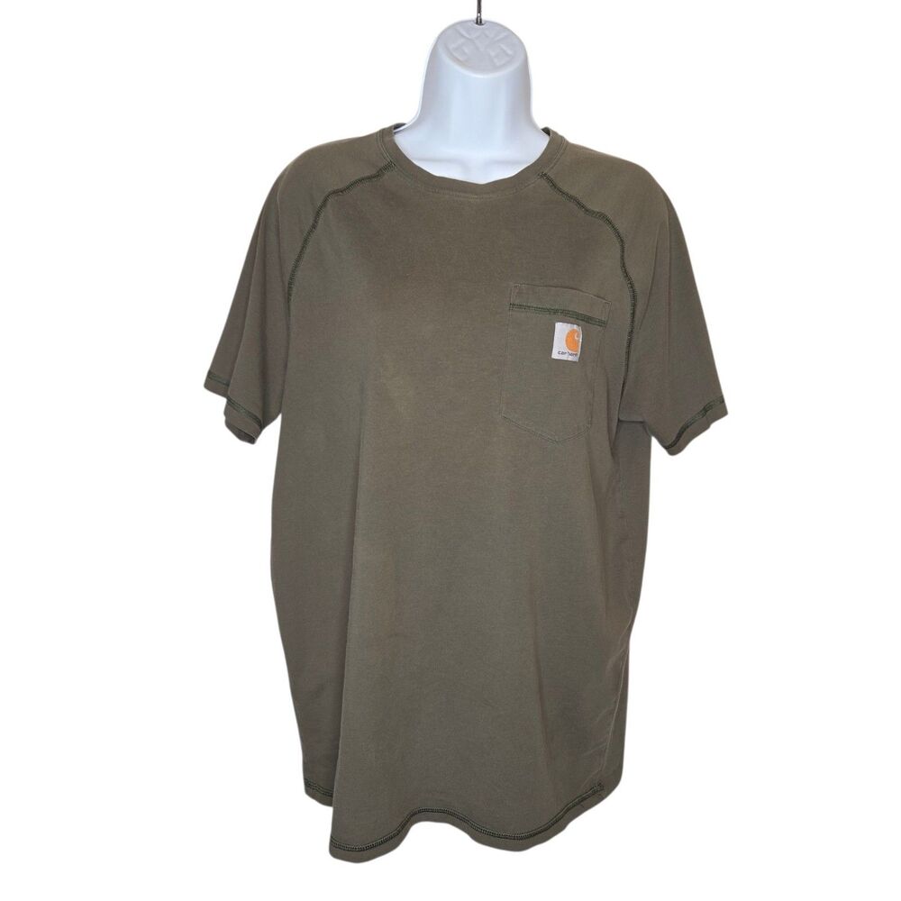 Carhartt Force Delmont Pocket T Shirt Mens M Medium Green Relaxed Fit 100410